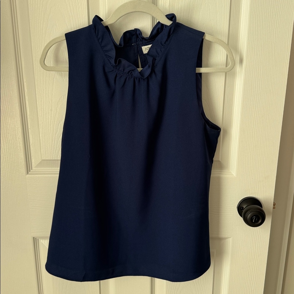 Elegant Blue JCrew Sleeveless Top